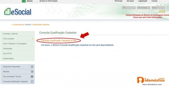 eSocial - Qualificação cadastral para domésticos. esocial-qualificacao-cadastral-domestico