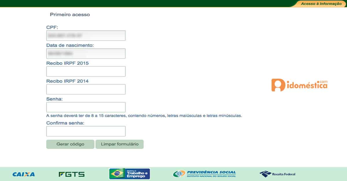 esocial-cadastro-tela-recibo-ir-senha Empregador doméstico: Veja passo a passo como fazer o cadastro no eSocial. O prazo vai até 31/10. A 1ª guia do Simples Doméstico vence 06/11, mas a Receita só vai liberar a guia em 1º de novembro.