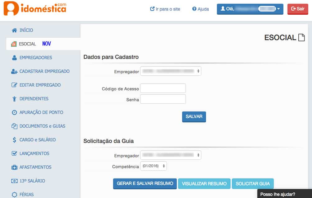 Gere a Guia do Simples Doméstico - eSocial - no iDoméstica Veja como é simples gerar a guia do eSocial no iDoméstica